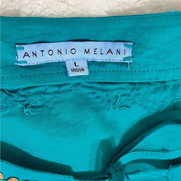 ANTONIO MELANI Teal Embellished Blouse - Picture 5 of 9